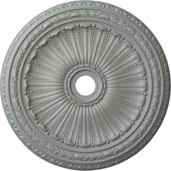 Ekena Millwork Viceroy Ceiling Medallion (Fits Canopies up to 4 7/8"), 35 1/8"OD x 4 7/8"ID x 2 1/2"P, Primed White CM35VI - main